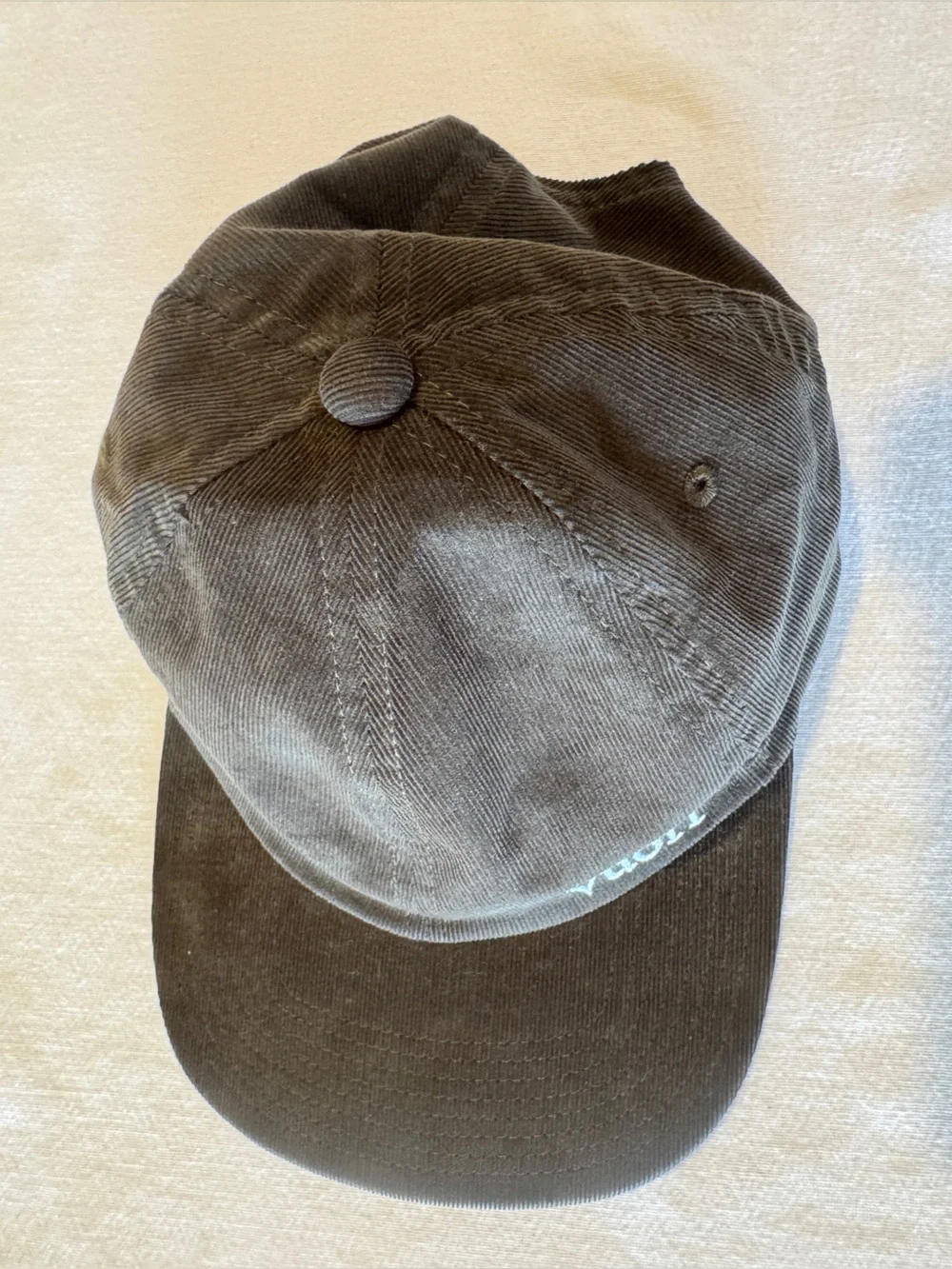 Vuori Corduroy Hat Brown Adjustable Strapback Baseball Cap Casual Outdoor